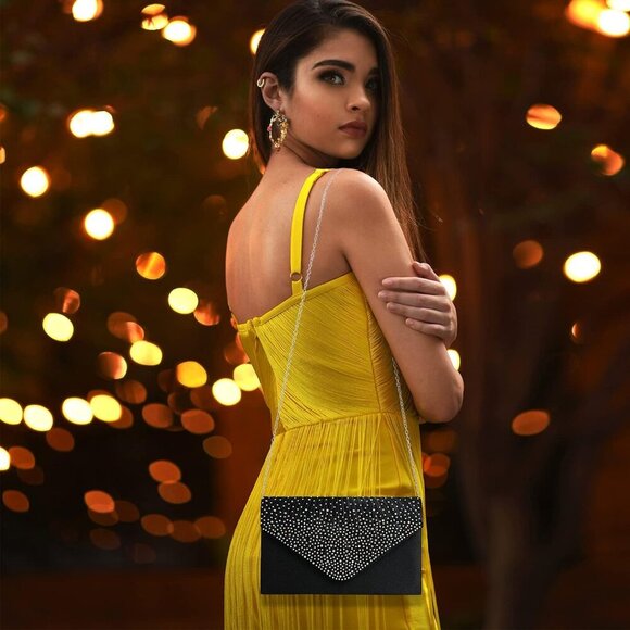 Clutch Purse for Women Evening Bags for Women Formal Wedding Party Cocktail Prom - Picture 7 of 7